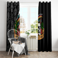 Mexico Day Of The Dead Window Curtain Sombrero Sugar Skull With Roses - Wonder Print Shop