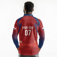 Afro-Panama Football 2026 Custom Long Sleeve Polo Shirt La Marea Roja Making History - Wonder Print Shop