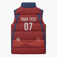 Afro-Panama Football 2026 Custom Sleeveless Puffer Jacket La Marea Roja Making History - Wonder Print Shop