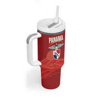 Afro-Panama Football 2026 Custom Tumbler With Handle La Marea Roja Making History - Wonder Print Shop