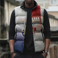 Afro-Panama Football Los Canaleros 2026 Custom Sleeveless Puffer Jacket Rising Glory - Wonder Print Shop