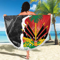 Personalized Haiti First Black Republic 1804 Beach Blanket Ayiti Citadel Laferriere