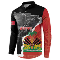 Personalized Haiti First Black Republic 1804 Button Sweatshirt Ayiti Citadel Laferriere