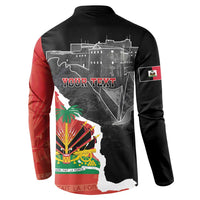 Personalized Haiti First Black Republic 1804 Button Sweatshirt Ayiti Citadel Laferriere