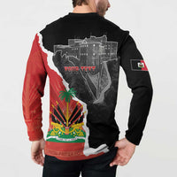 Personalized Haiti First Black Republic 1804 Button Sweatshirt Ayiti Citadel Laferriere