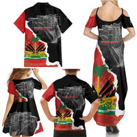 Personalized Haiti First Black Republic 1804 Family Matching Summer Maxi Dress and Hawaiian Shirt Ayiti Citadel Laferriere