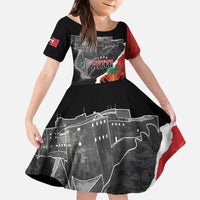 Personalized Haiti First Black Republic 1804 Kid Short Sleeve Dress Ayiti Citadel Laferriere