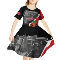 Personalized Haiti First Black Republic 1804 Kid Short Sleeve Dress Ayiti Citadel Laferriere