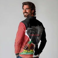 Personalized Haiti First Black Republic 1804 Long Sleeve Polo Shirt Ayiti Citadel Laferriere