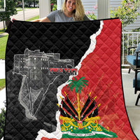 Personalized Haiti First Black Republic 1804 Quilt Ayiti Citadel Laferriere