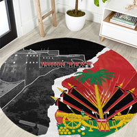 Personalized Haiti First Black Republic 1804 Round Carpet Ayiti Citadel Laferriere