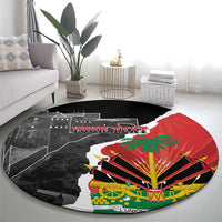 Personalized Haiti First Black Republic 1804 Round Carpet Ayiti Citadel Laferriere