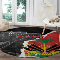 Personalized Haiti First Black Republic 1804 Round Carpet Ayiti Citadel Laferriere
