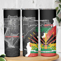 Personalized Haiti First Black Republic 1804 Skinny Tumbler Ayiti Citadel Laferriere