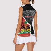 Personalized Haiti First Black Republic 1804 Women Sleeveless Polo Shirt Ayiti Citadel Laferriere