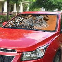 Canada Indigenous Orange Auto Sun Shade Haida Art Thunder Bird