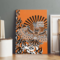 Canada Indigenous Orange Canvas Wall Art Haida Art Thunder Bird