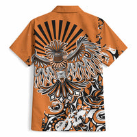 Canada Indigenous Orange Hawaiian Shirt Haida Art Thunder Bird