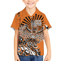 Canada Indigenous Orange Hawaiian Shirt Haida Art Thunder Bird