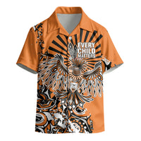 Canada Indigenous Orange Kid Hawaiian Shirt Haida Art Thunder Bird