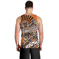 Canada Indigenous Orange Men Tank Top Haida Art Thunder Bird