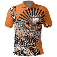 Canada Indigenous Orange Polo Shirt Haida Art Thunder Bird