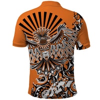 Canada Indigenous Orange Polo Shirt Haida Art Thunder Bird