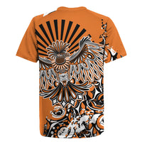 Canada Indigenous Orange Rugby Jersey Haida Art Thunder Bird