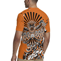 Canada Indigenous Orange Rugby Jersey Haida Art Thunder Bird