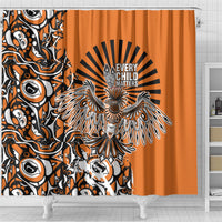 Canada Indigenous Orange Shower Curtain Haida Art Thunder Bird