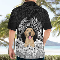 Personalised Dog Hawaiian Shirt Golden Retriever With Polynesian Tapa Arch - Wonder Print Shop