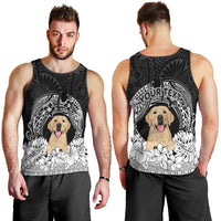 personalised-dog-men-tank-top-golden-retriever-with-polynesian-tapa-arch