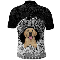 Personalised Dog Polo Shirt Golden Retriever With Polynesian Tapa Arch - Wonder Print Shop