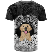 Personalised Dog T Shirt Golden Retriever With Polynesian Tapa Arch - Wonder Print Shop
