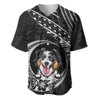 Personalised Polynesian Dog Baseball Jersey With Australian Shepherd - Crescent Style LT7 - Wonder Print Shop