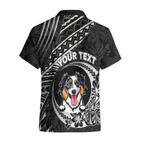 Personalised Polynesian Dog Hawaiian Shirt With Australian Shepherd - Crescent Style - Wonder Print Shop