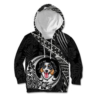 Personalised Polynesian Dog Kid Hoodie With Australian Shepherd - Crescent Style - Wonder Print Shop