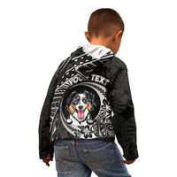Personalised Polynesian Dog Kid Hoodie With Australian Shepherd - Crescent Style - Wonder Print Shop