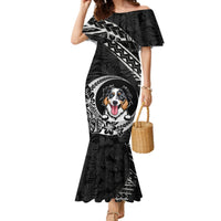 Personalised Polynesian Dog Mermaid Dress With Australian Shepherd - Crescent Style - Wonder Print Shop