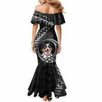 Personalised Polynesian Dog Mermaid Dress With Australian Shepherd - Crescent Style - Wonder Print Shop