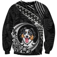 Personalised Polynesian Dog Sweatshirt With Australian Shepherd - Crescent Style - Wonder Print Shop