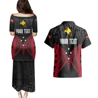 Personalised PNG Couples Matching Puletasi Dress and Hawaiian Shirt Papua Motuan Mirror Style LT7 - Wonder Print Shop
