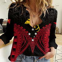 Personalised PNG Women Casual Shirt Papua Motuan Mirror Style - Wonder Print Shop