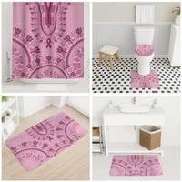 Dashiki Glamorous Pink Bathroom Set Breast Cancer Awareness - Wonder Print Shop