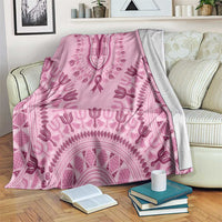 Dashiki Glamorous Pink Blanket Breast Cancer Awareness - Wonder Print Shop