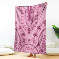 Dashiki Glamorous Pink Blanket Breast Cancer Awareness - Wonder Print Shop