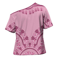 Dashiki Glamorous Pink Cross Shoulder Shirt Breast Cancer Awareness - Wonder Print Shop