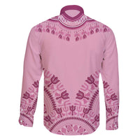 Dashiki Glamorous Pink Family Matching Long Sleeve Bodycon Dress and Hawaiian Shirt Breast Cancer Awareness - Wonder Print Shop