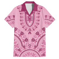 Dashiki Glamorous Pink Family Matching Off The Shoulder Long Sleeve Dress and Hawaiian Shirt Breast Cancer Awareness - Wonder Print Shop