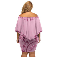 Dashiki Glamorous Pink Family Matching Off Shoulder Short Dress and Hawaiian Shirt Breast Cancer Awareness - Wonder Print Shop